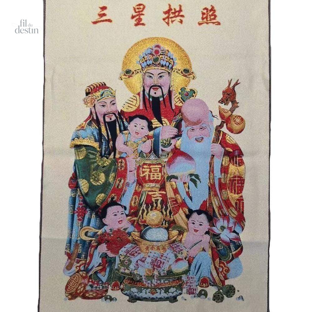 Toile Fu Shu Lou, porte-bonheur Feng Shui traditionnel